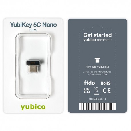 Yubico YubiKey 5C Nano - USB-C Référence: W128844641
