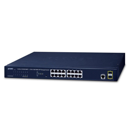 Planet IPv4/IPv6, 16-P 10/100/1000Bas Référence: GS-4210-16T2S
