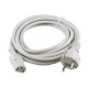 CORDON D'ALIMENTATION GRIS/BLANC LONGUEUR 3m (IEC320: C13 FEMELLE)