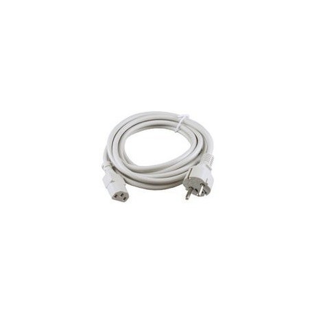 CORDON D'ALIMENTATION GRIS/BLANC LONGUEUR 3m (IEC320: C13 FEMELLE)