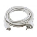 CORDON DE SUMINISTRO GRIS/BLANCO LONGITUD 3m (IEC320: C13 MUJER)