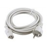 CORDON D'ALIMENTATION GRIS/BLANC LONGUEUR 3m (IEC320: C13 FEMELLE)