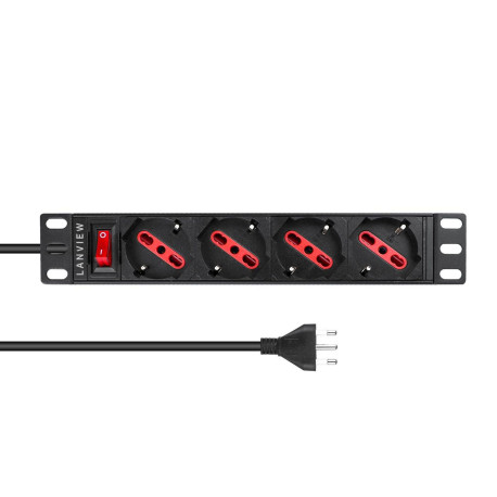 Lanview 1U 10 inch 4 port Type F/J Reference: W128456515