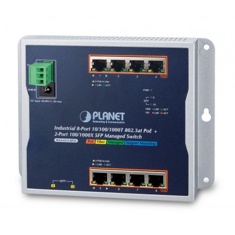 Planet IP30, IPv6/IPv4, 8-Port 1000T Reference: WGS-4215-8P2S