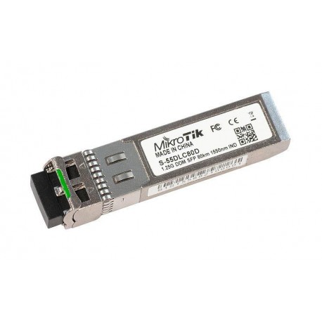 MikroTik SFP module 1.25G SM 80km Référence: S-55DLC80D