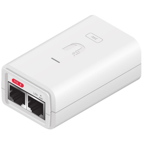 Ubiquiti PoE Injector, 24VDC, 0.3A Référence: POE-24-7W-G-WH